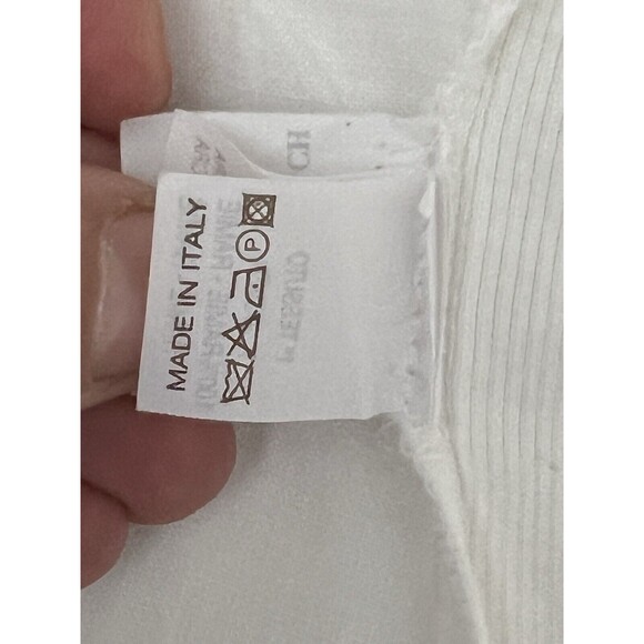 Brunello Cucinelli Jacket White Sheer Cotton M Ramie Solid Sleeves Light Cool - Picture 10 of 10